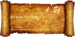 Alexa Szilas névjegykártya