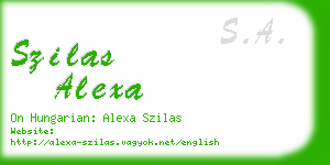 szilas alexa business card